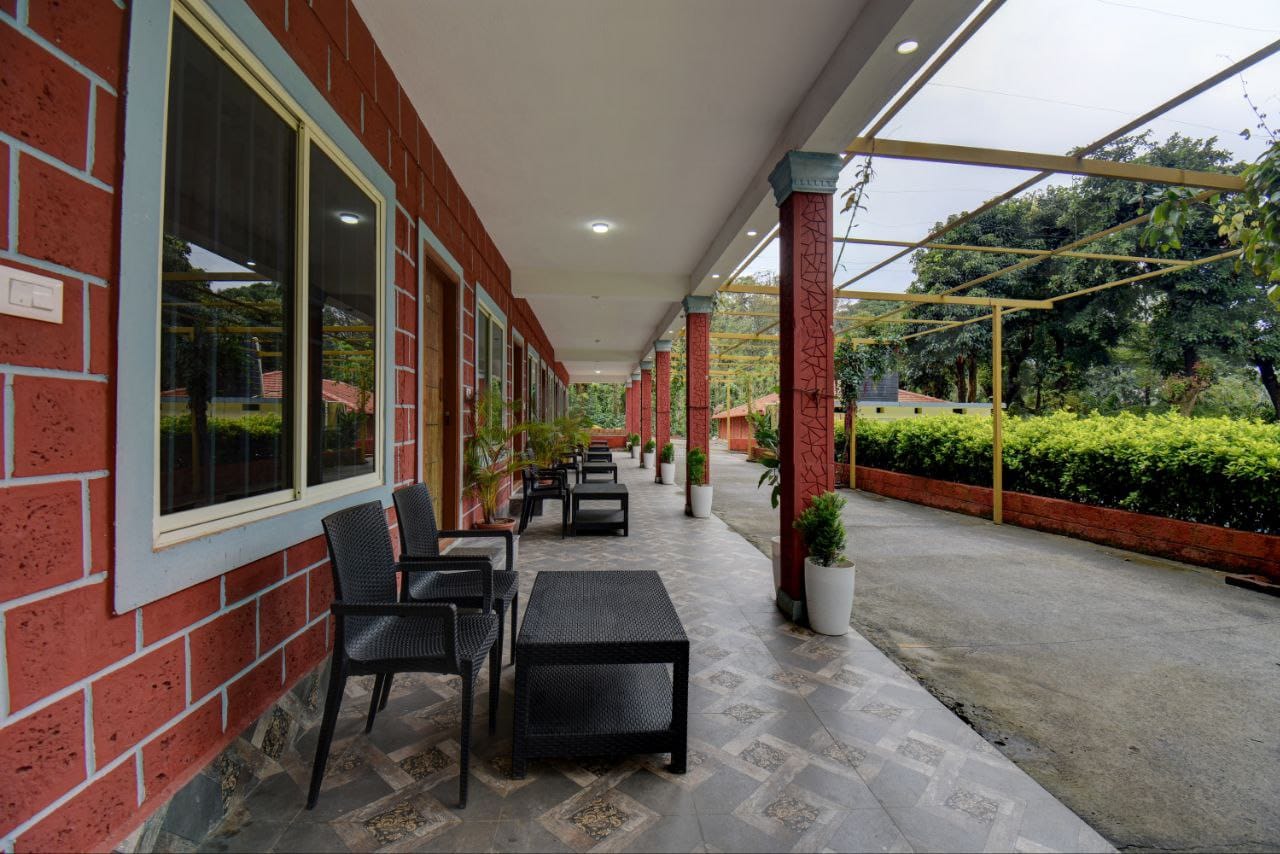 Relaxing ground floor veranda seating area running along rooms